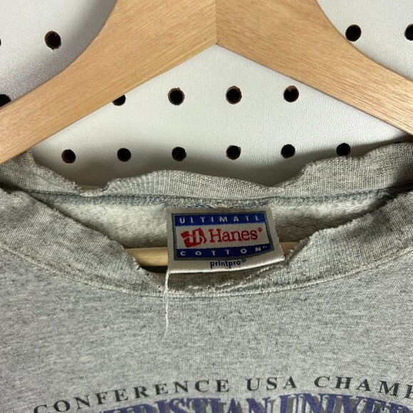 TCU Horned Frogs XXL Vintage Crewneck Sweatshirt Champions Gray Liberty Bowl Y2K - Picture 5 of 6